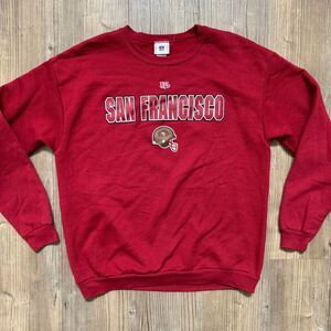 Vintage NFL San Francisco 49ers Sweatshirt Men's Red Sweater Crewneck No Tag